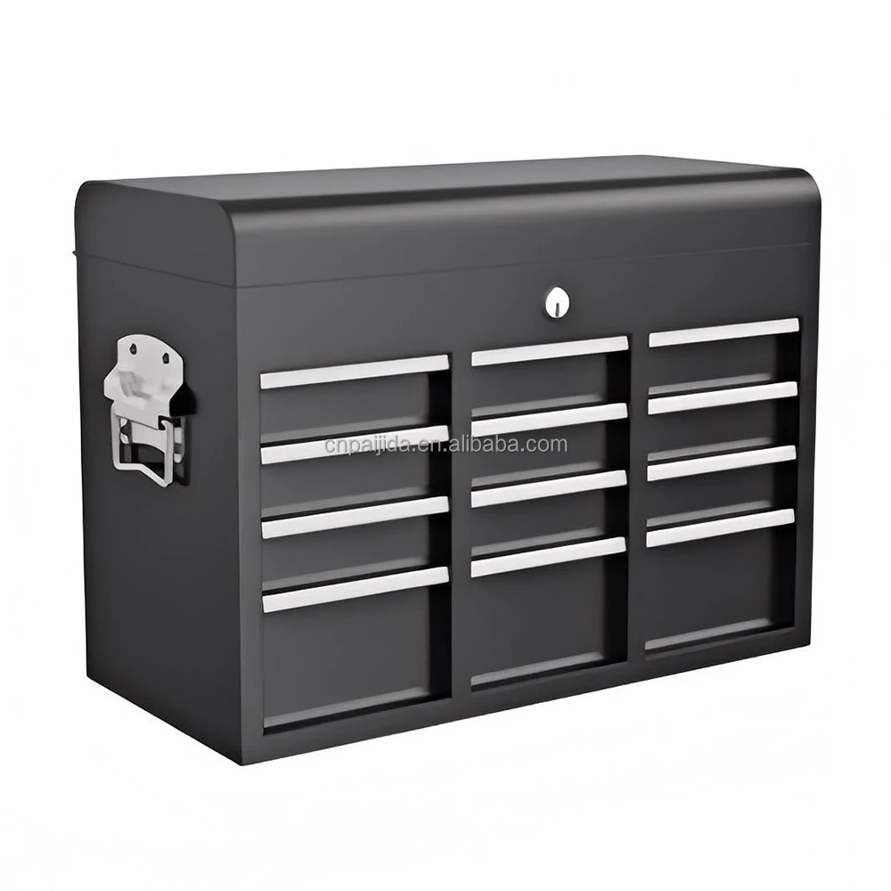 Tool Box Deep Top Compartment 2 Drawers Heavy-Duty Steel Ball Bearing Opening Powder Coated For Garage Workshop Tool StorageATV&