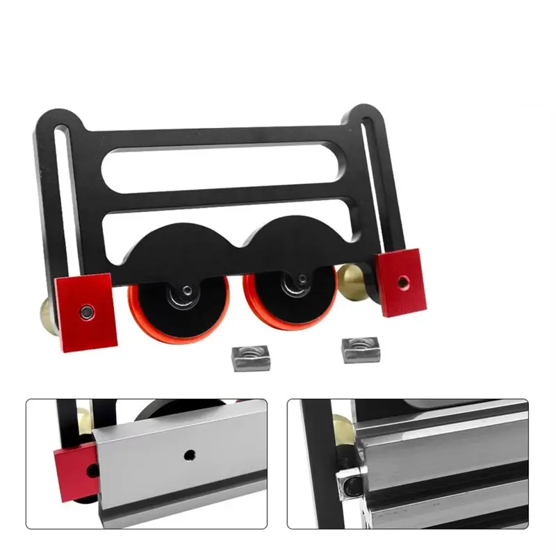 RMWIN-Precision Guide For Table Saw Universal With Sliding Block Board Woodworking Bouble Wheel Bearing Roller Auxiliary Tool