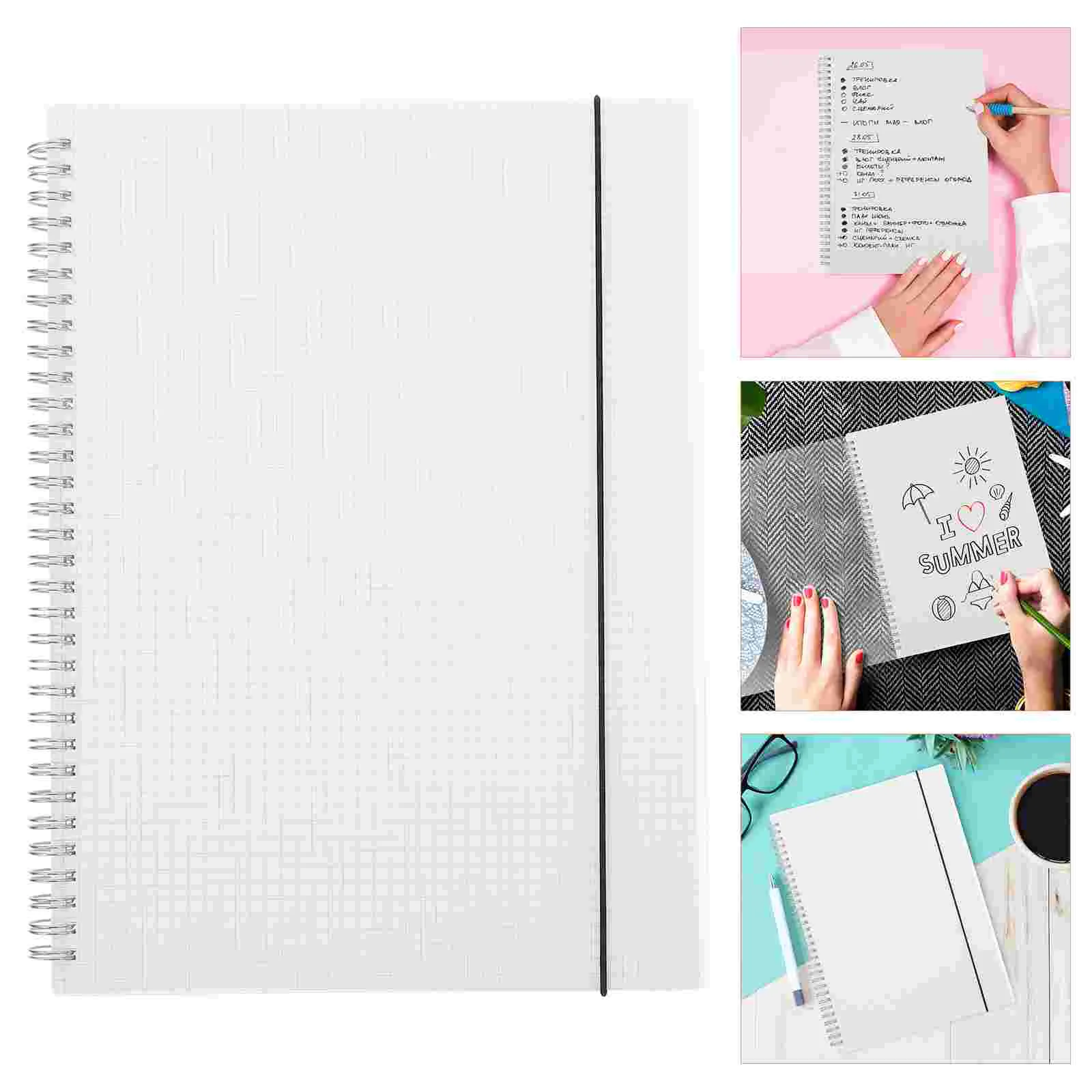 Checkered Spiral Book Note Pads Multipurpose Writing Portable Notepad Paper Binding Coil Notebook Student Stationery