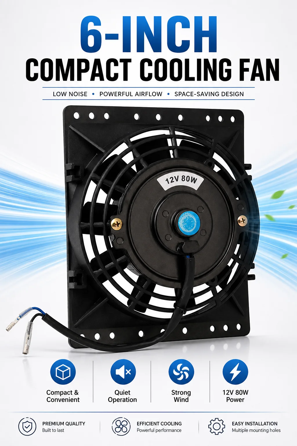 2026-new-upgrade-high-efficiency-6-inch-electric-cooling-fan-assembly-12v-80w-650cfm-universal-vehicle-cooling-fan-kit-for-cars