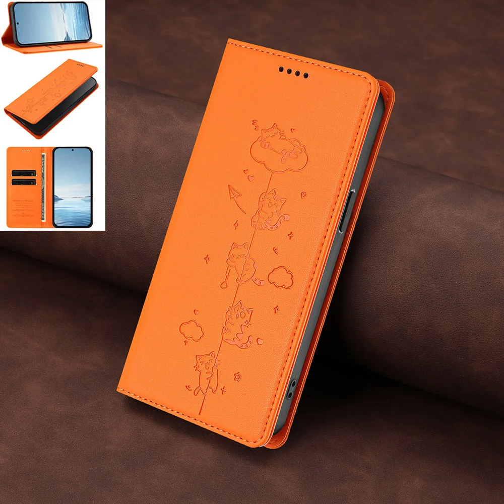 Cute Cat Leather Fl…