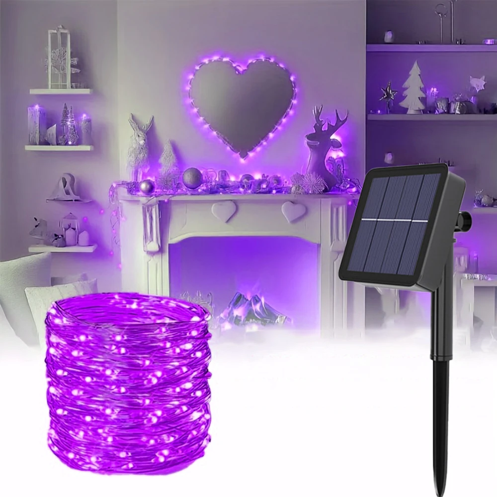 

4 м/7 м/12 м/22 м/32 м светодиодный солнечный свет для улицы, сада, сказочный гирляндный светильник, светодиодный мерцающий водонепроницаемый светильник для рождественского патио, елки, вечеринки