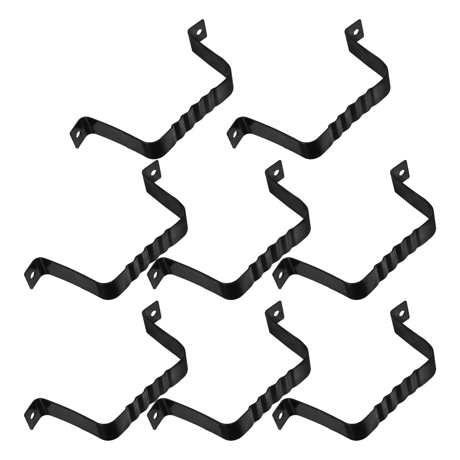 8Pcs Aluminum Alloy Rain Gutter Downspout Adapter Strap Pipe Clamp Heavy Duty Gutter Bracket Easy Installation Outdoor