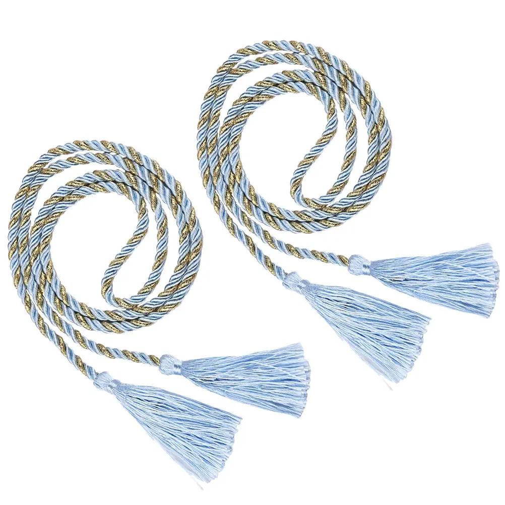 2Pcs Premium Cotton Curtain Tiebacks with Elegant Tassel Design for Drapes Hold Home Office Living Room Bedroom Decor Gift