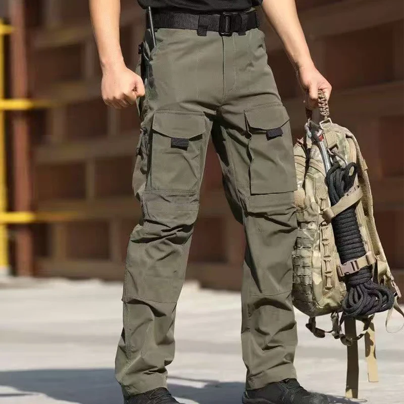 

Men's Cargo Military Tactical Casual Trousers Spring Autumn Pants Hiking Camping Climbing Army Combat Running Multi-Pockets