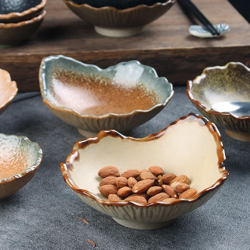 taste plate Hotel restaurant Commercial dipping with vinegar plate sauce Special-shaped salad bowl tableware set Ceramic