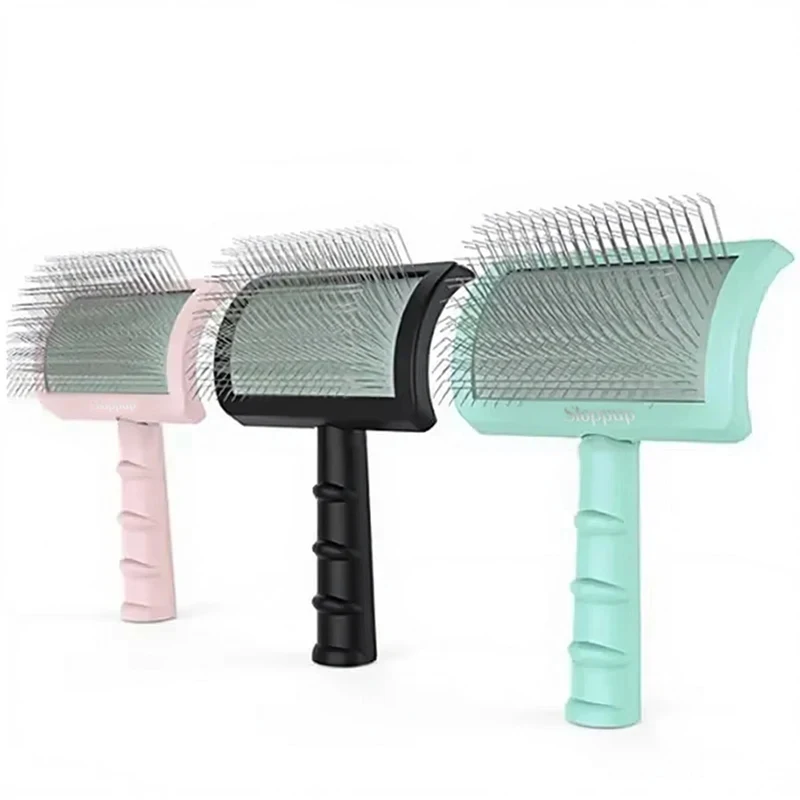 Professional Dog Grooming Slicker Brush Long Needle Pet Comb for Removing Mats Tangles and Loose Fur