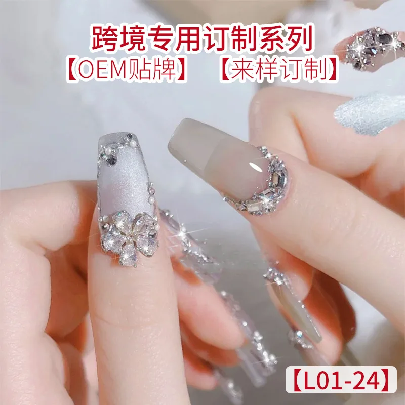 10PCS Luxury Sparkle Zircon Non-Fading Gold Silver Nail Art Rhinestones Decorations manicure Ornaments L01-024