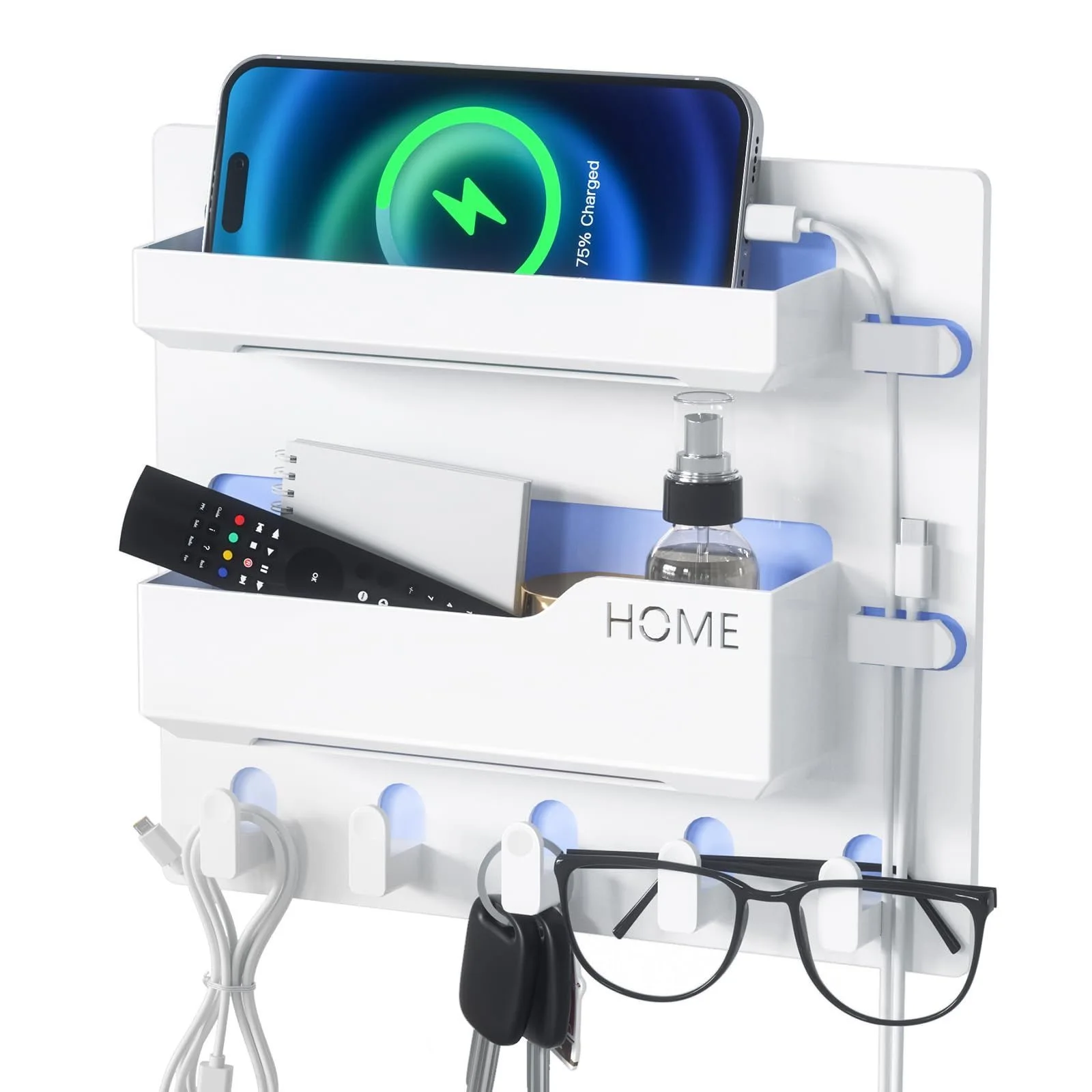 

2 шт. универсальная подставка для зарядки наушников для кровати с настенным креплением и органайзером для кабеля передачи данных