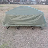 Portable Cot Tent With Bed Off Ground Outdoor Camping Fishing Tents 1 Man 2 Person Foldable Adjustable Height