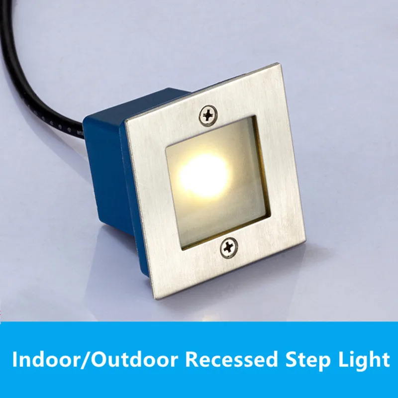 Outdoor Indoor LED Step Light Waterproof Stair Light Wall Embedded Underground Light Deck Footlights 85-265V IP67