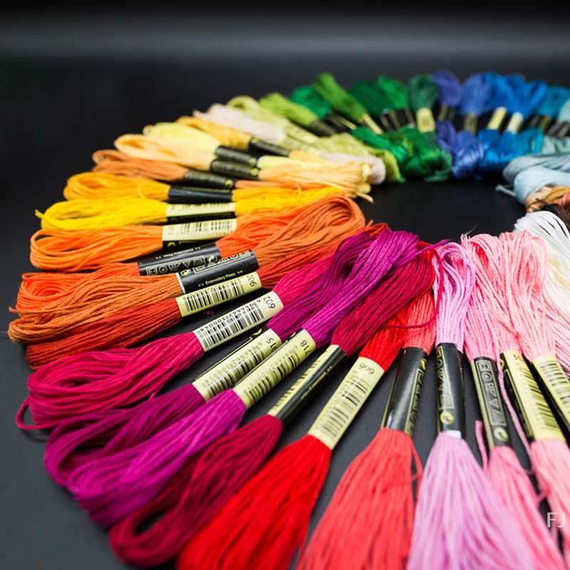 

[YU]24/36/50/100 Multicolor Cross Stitch Threads Cotton Sewing Skeins Embroidery Thread Floss Skein Kit DIY Sewing Tool