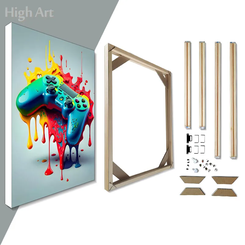 

1 Set of DIY Solid Wood Photo Frame Canvas Frame for Diamond Painting Canvas Painting or Poster Installation, Stretching Strip