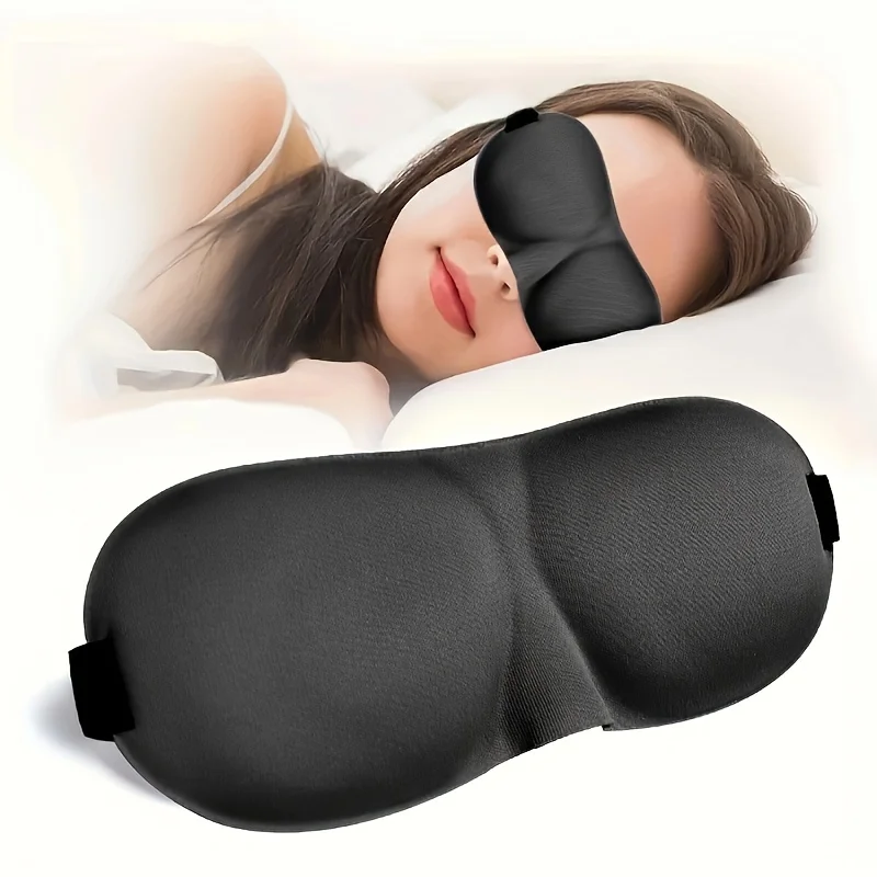 2pcs 3D Light-Blocking Eye Mask, Sleep Eye Mask, Travel Airplane Eye Mask