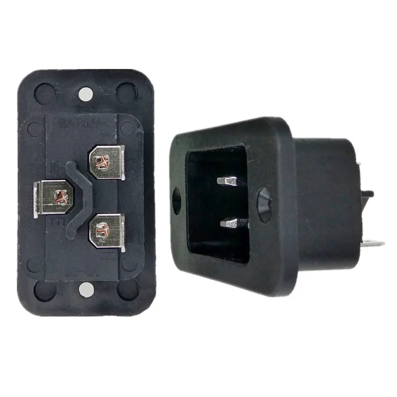 IEC C20 Male Panel Screw Mount Industrial Inlet Power Plug Socket AC250V 16A image 5