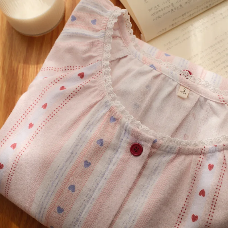 

Pure Cotton Sleepwear Set Women's Style 2025 Spring Autumn Large Size Home Clothes Two-Piece Set Cartoon Cute Style Long Slee...