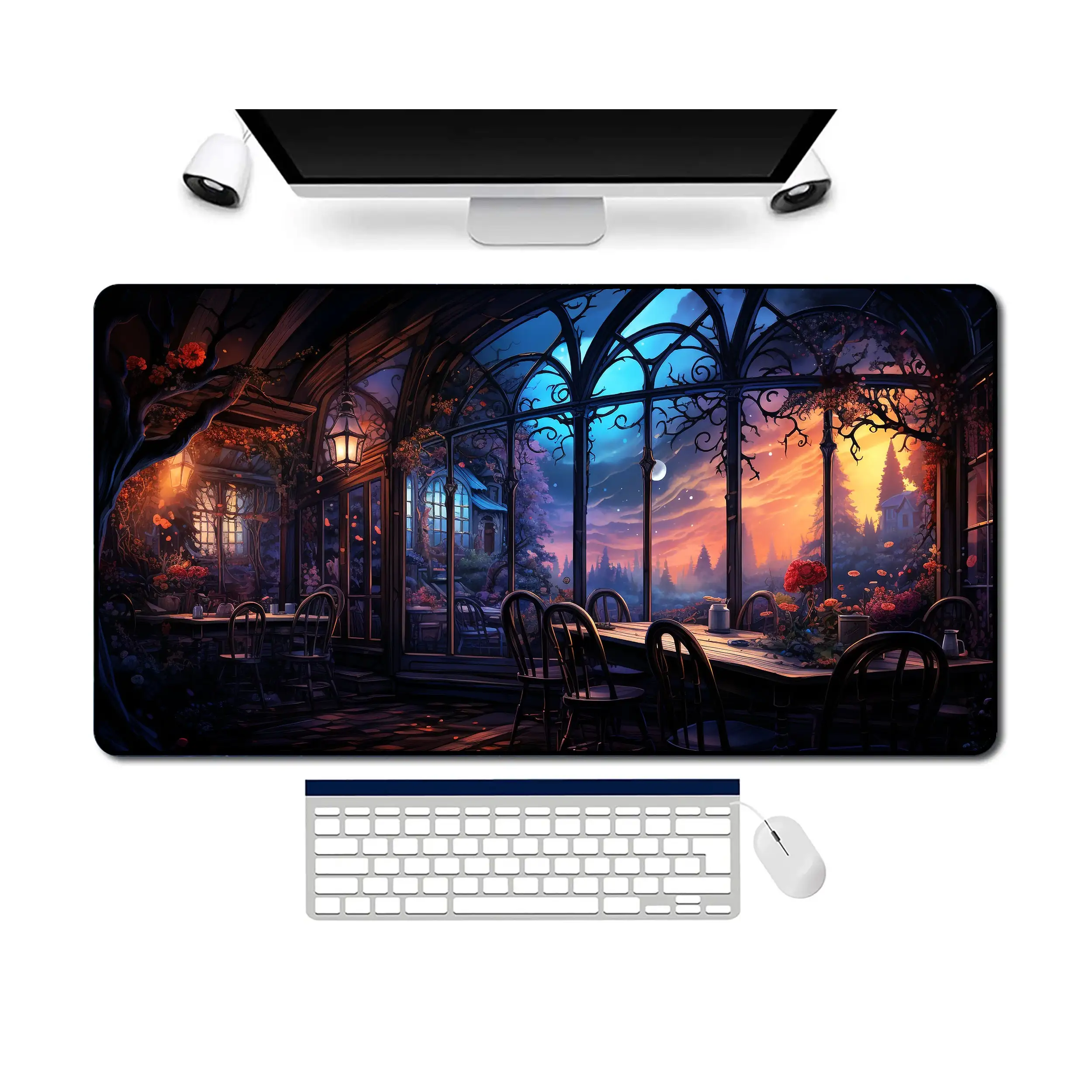 

Mystical Café Table Mat, Non-slip and Waterproof Mouse Pad, Office and Gaming Desk Decorative Mat, A Perfect Gift for Friends.