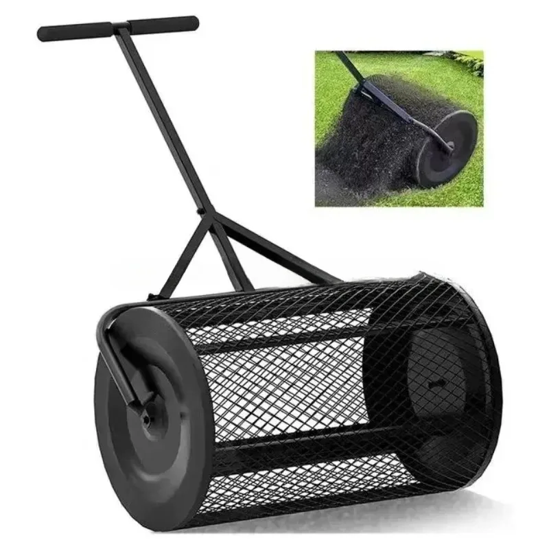 Adjustable Shape Handle Compost , Peat Moss , Metal Mesh Manure Spreader Lawns, Garden Planting Seeding