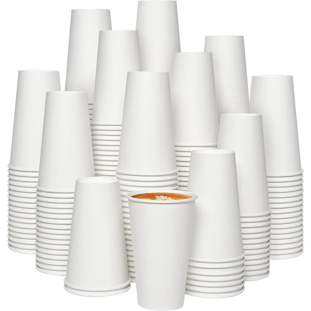 

XMSJ 1000 Pack Disposable Paper Coffee Cups 16 Oz, Hot Beverage Cups Paper Cups Water, White Drinking Cups, Ideal for Party