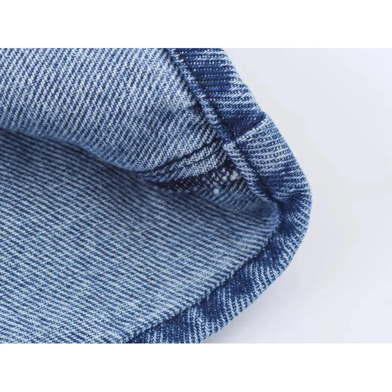 Vintage Denim Shirt for Women Long Sleeve Elegant Commuter Top High Street Summer Kimono Style Women's Fashion 2025 Trend