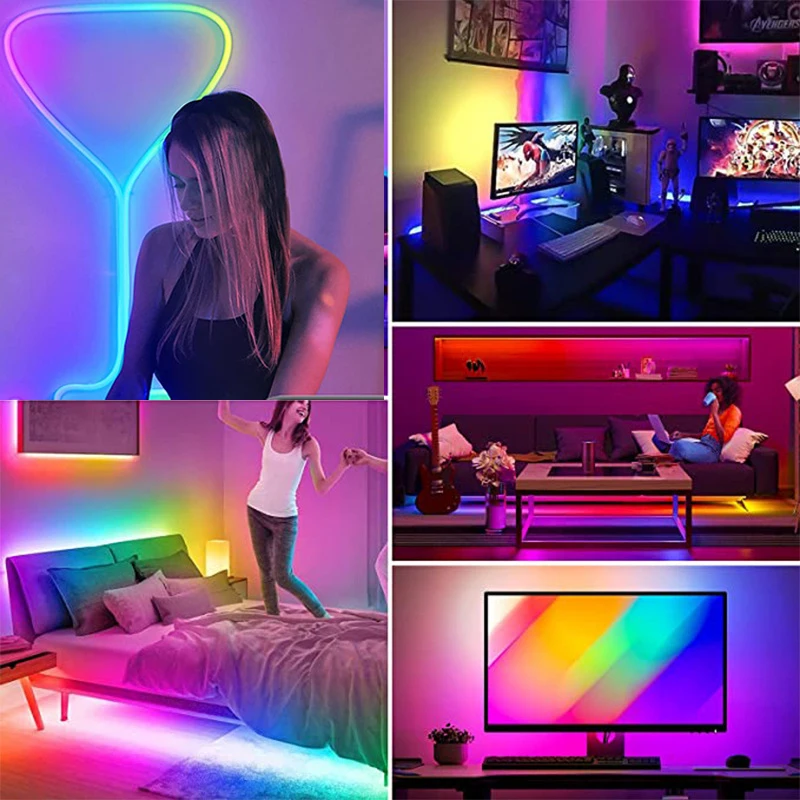 10M USB 2835 HA CONDOTTO LA Luce di Striscia RGB Luci di Controllo Remoto Lampada Flessibile Nastro Nastro TV Desktop Schermo Retroilluminazione Diodo Nastro