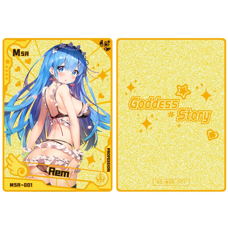 2022 New Goddess Story  Metal Cards Cadate A Live Tokisaki Kurumi Rem Collection Cards Child Birthday Gift Board Game Table Toys