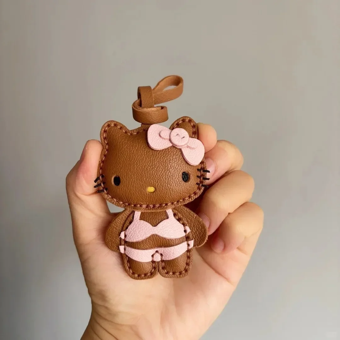 Cartoon Sweet Leather Bag Pendant High-End Backpack Keychain Phone Hanging Chain - Birthday Gift for Girlfriend view 2