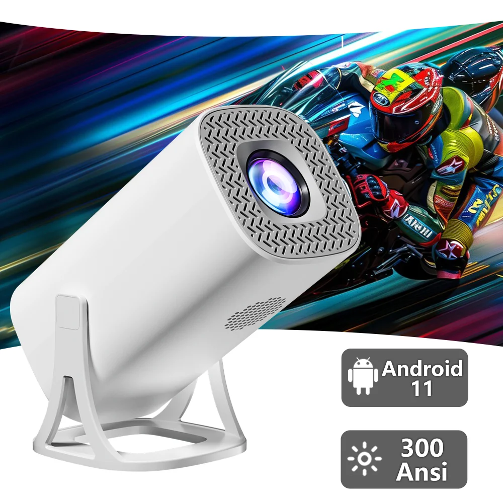 Android 11 S40 MINI Projector 300Ansi Retro Dual WIFI BT 720P Home Cinema Outdoor Portable Projector