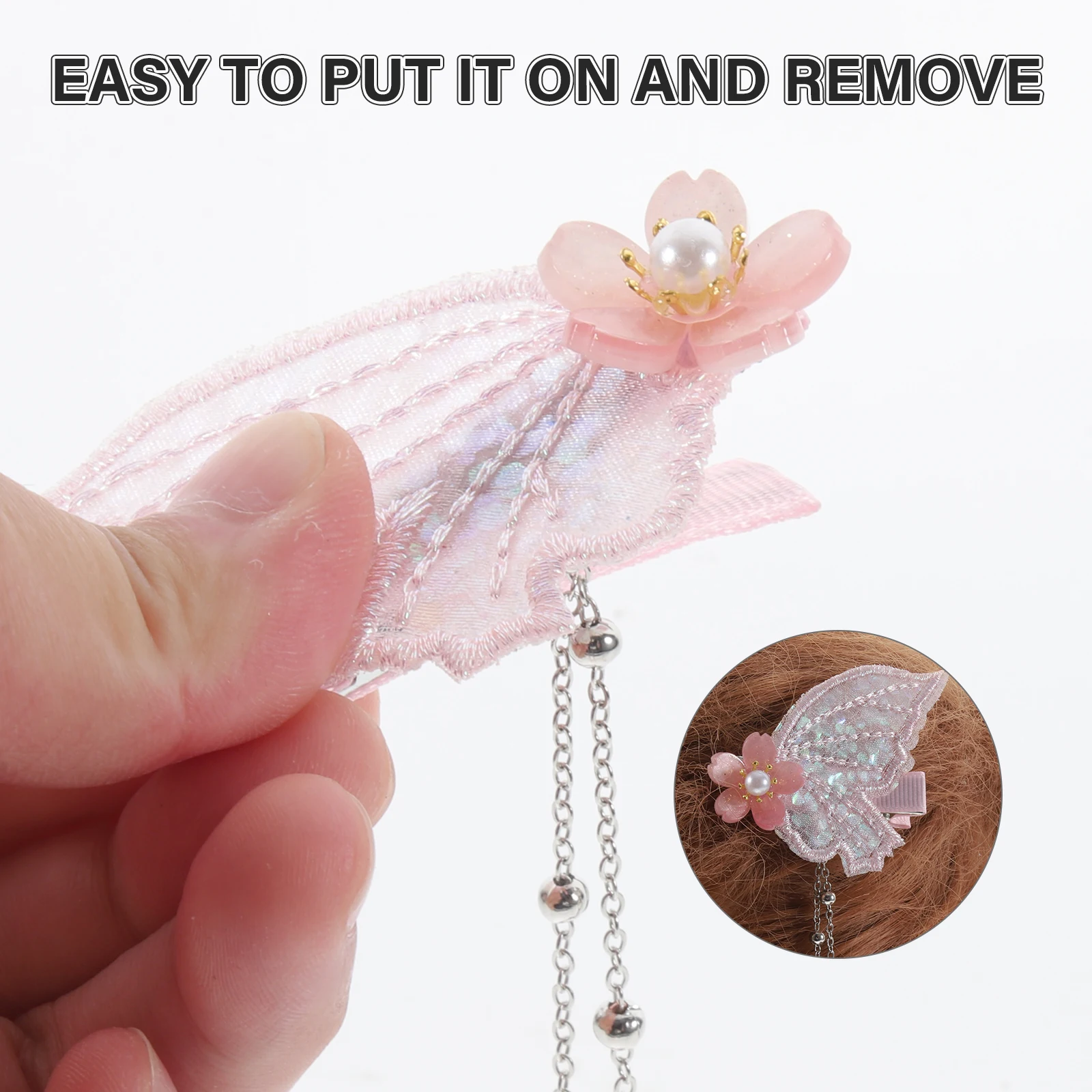 

2pcs Butterfly Clips Adorable Barrettes Cute Pins Lovely Accessories For Kids Festival Hair Decor Masquerade Party Hair