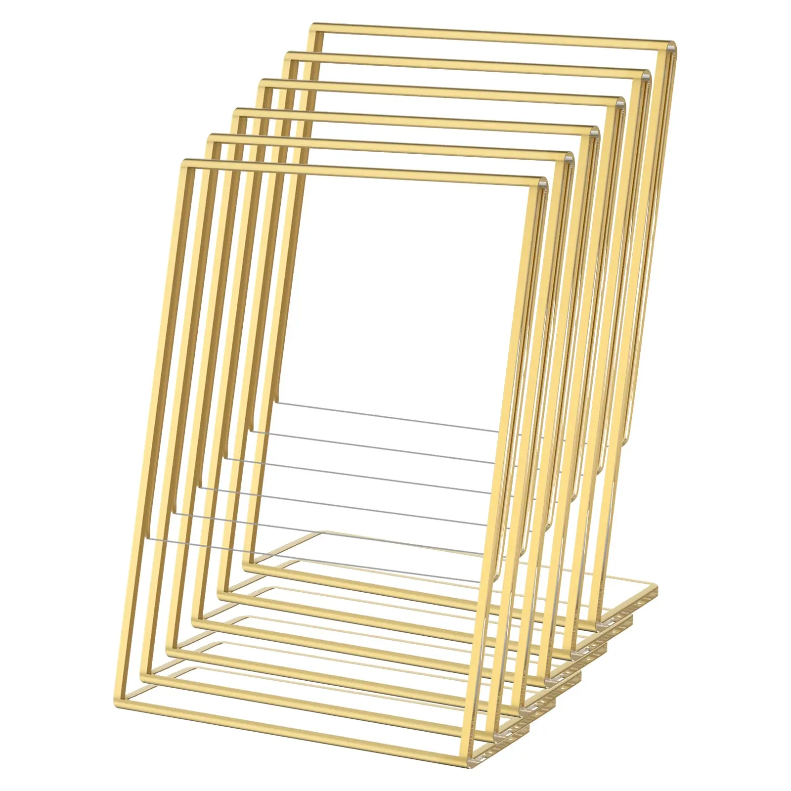 Lot De 12 Porte-cartes De Table En Fer Doré - Support Empilable L Pour Menu, Carte Visite, Photo | Mariage, Anniversaire, événement