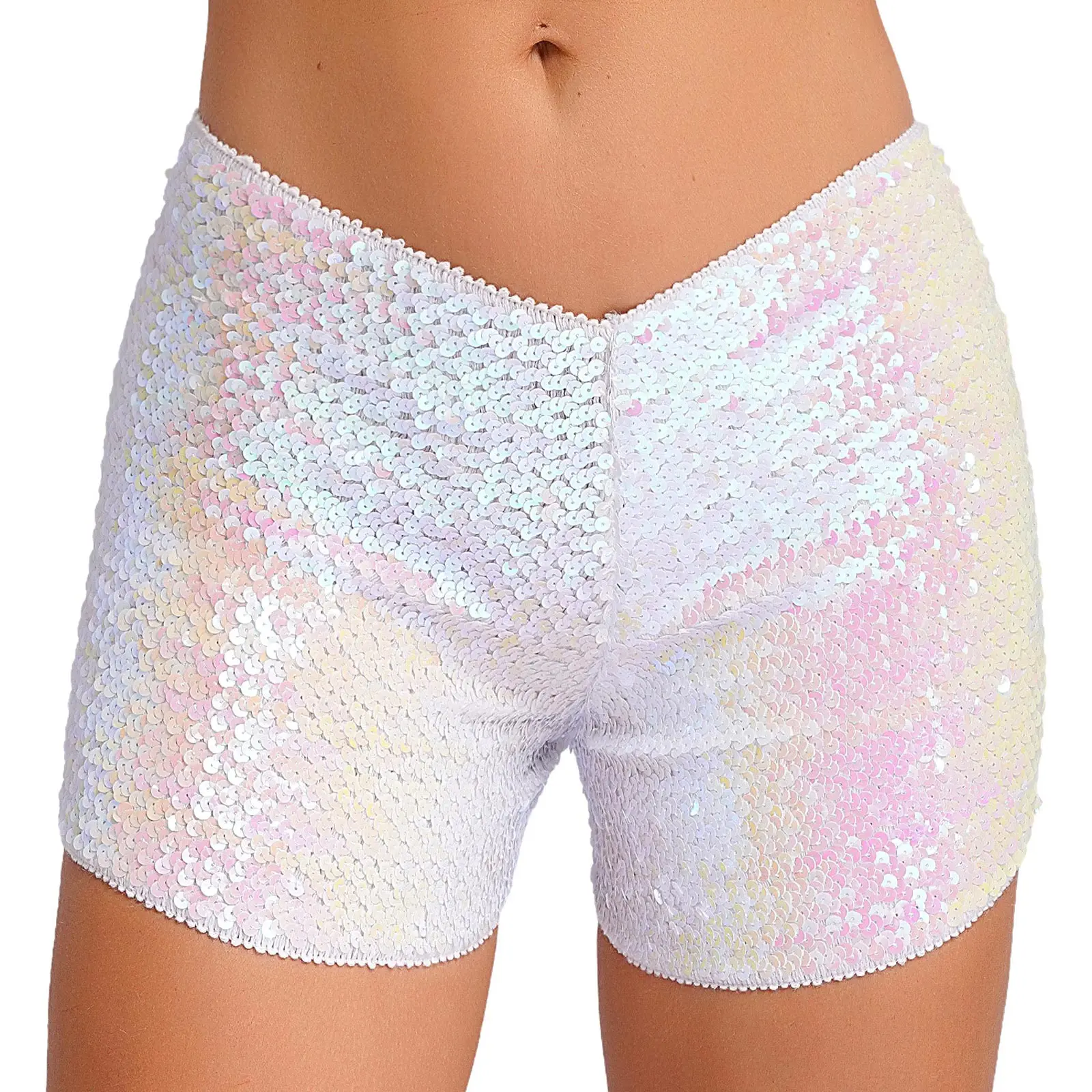 New Summer Black Sequins Shorts Women Sequined Shiny Versatile Short Pants Clubwear Shorts Hot Pants High Street Music Festival