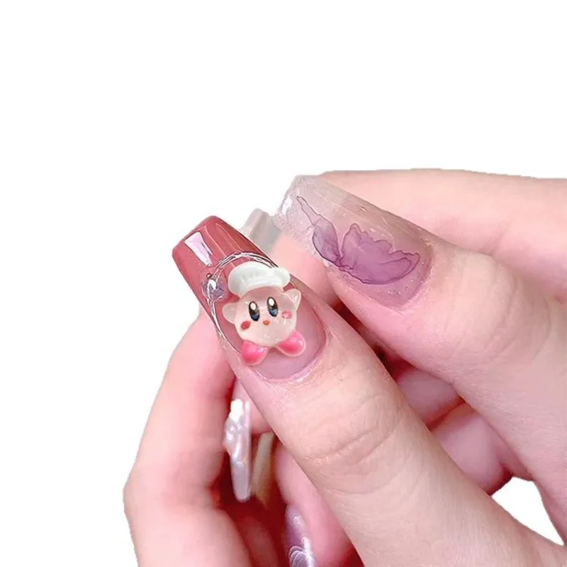 50Pcs Japanese Ice-Glass Beautiful Nail Charms – Cute 3D Cartoon Resin Nail Decor for Kawaii & Crystal-Clear Manicures
