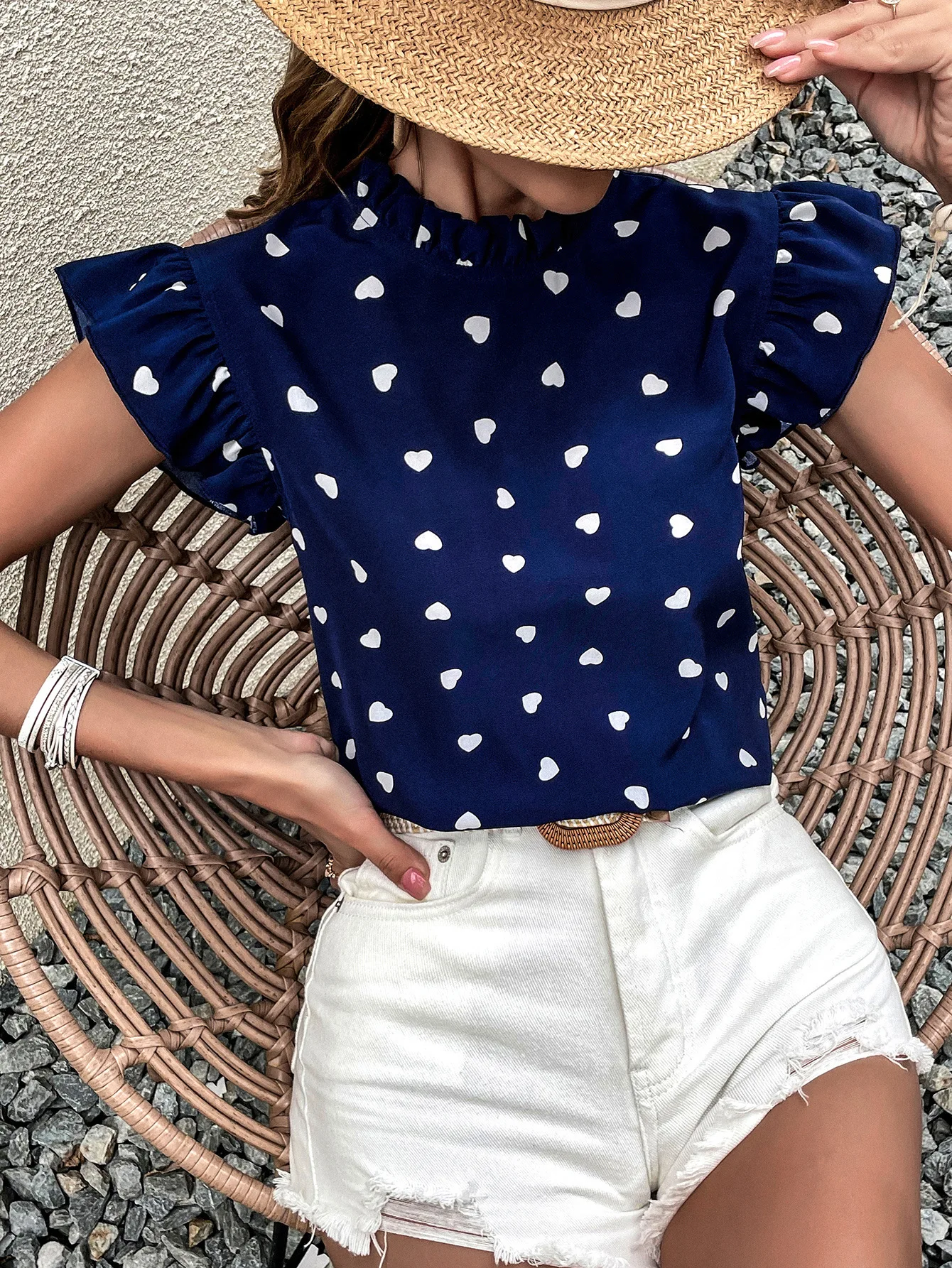 Fashion Ruffl Pink Shirt Blouse Women Summer Sleeveless O Neck Polka Dot Print Women\'s Tops Elegant Office Ladies Shirts Top