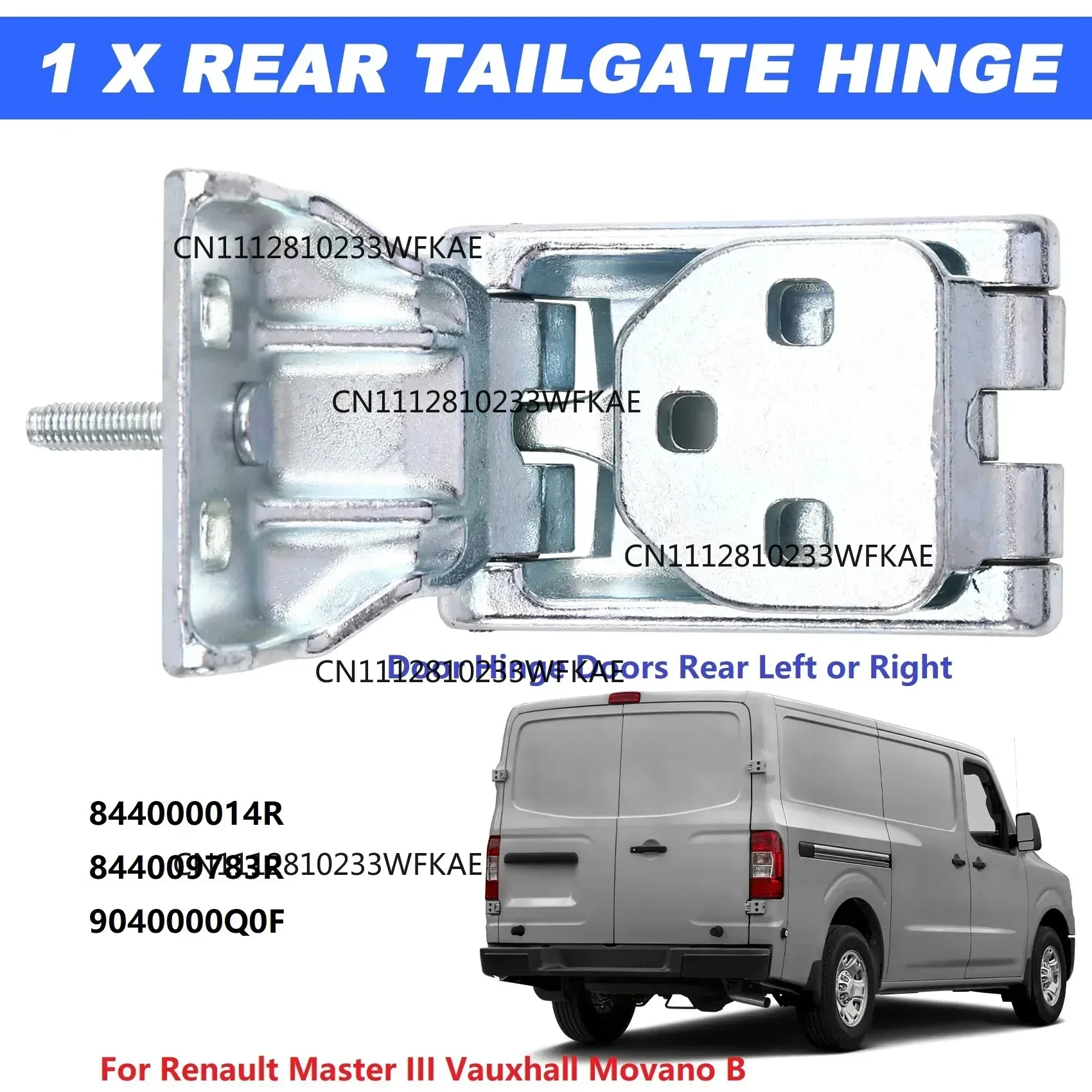 844000014R 844009783R Car Tailgate Hinge for Nissan NV400 Opel Movano Renault Master III 2010-2024 90400-00Q0F Rear DoorHinge