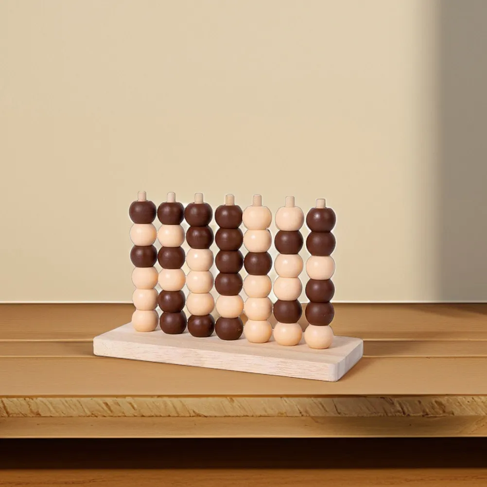 

1Set Four in A Row Wooden Strategy Game Board Kids Interactive Logical Training Educational Brain Development Game