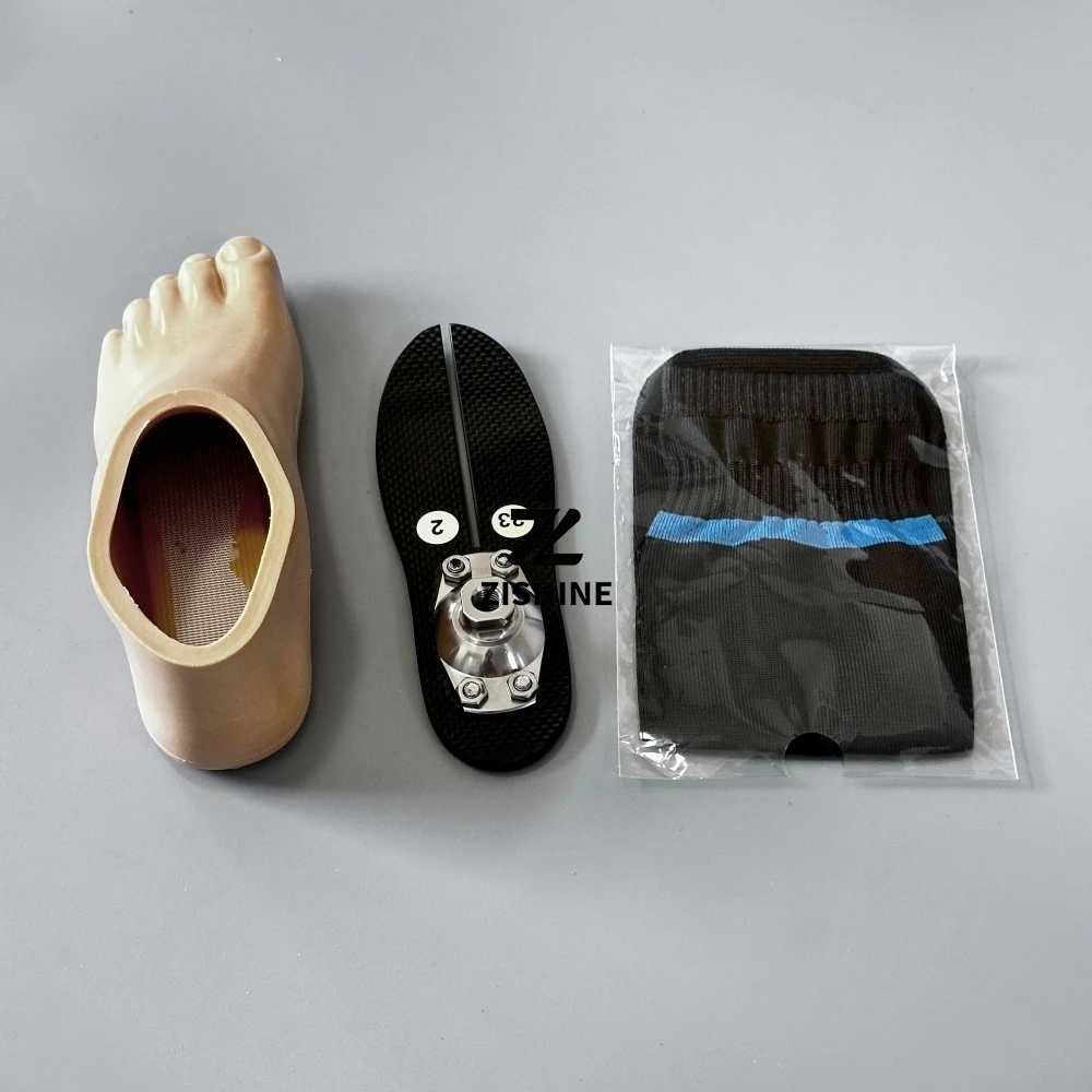 Prosthetic Elastic Carbon Fiber Foot Shell Polyurethane Cover Spectra Sock 22-28cm Lower Limb Artificial Leg Part Replacement