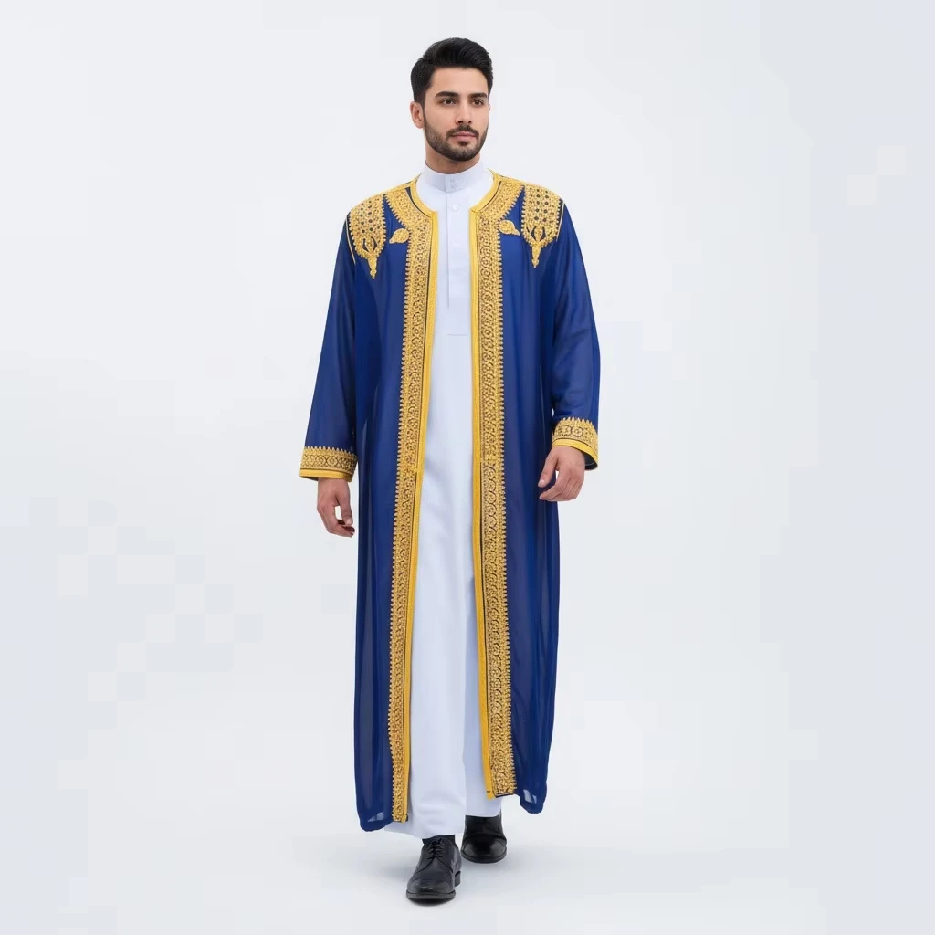Men's Muslim Clothing Modest Fashion Abaya Thobes  for Muslim Men Modesty Dress Code Islamic Wear for Men