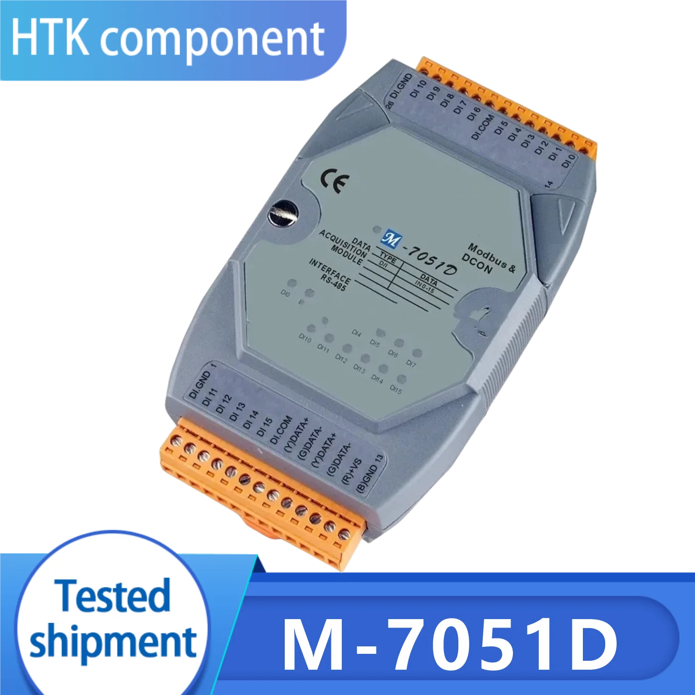 100% Test Working  M-7051D 16 Isolated Digital Input Module (With Digital Display)