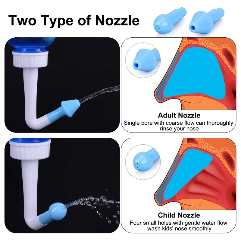 500Ml-detergente per naso per lavaggio naso, rondella nasale (flacone da 500Ml)