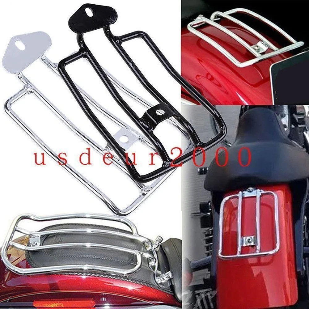 

Motorcycle Solo Seat Rear Fender Luggage Rack for Harley Davidson Victory Triumph Honda Yamaha Kawasaki Suzuki BMW Chrome Black