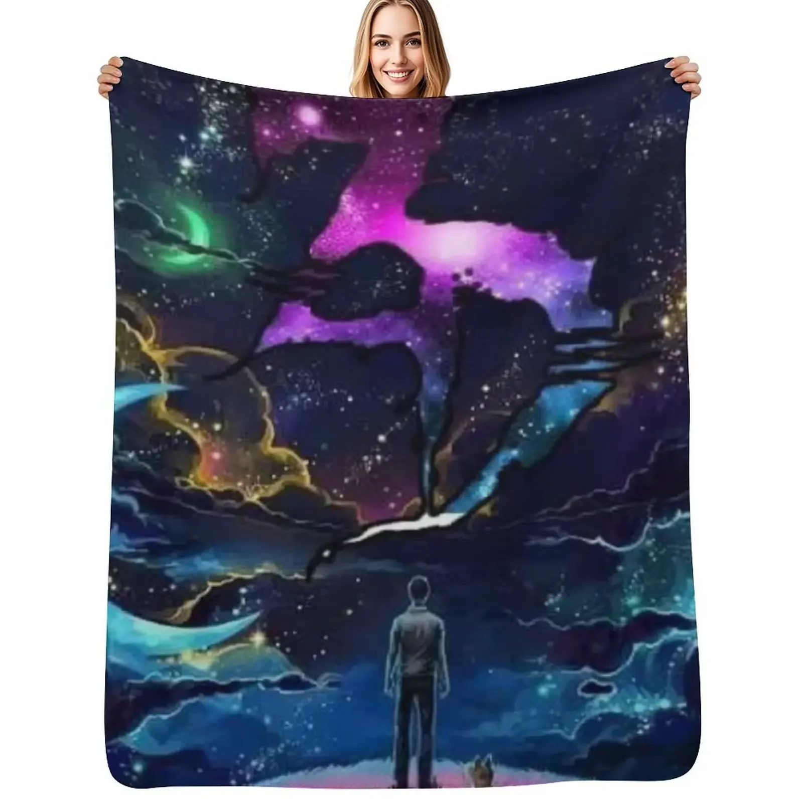 

Zeds dead trippy galaxy Throw Blanket Decorative Throw Designers Comforter Heavy Blanket