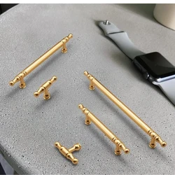 Cabinet Handles Aluminum Alloy Kitchen Door Handle Drawer Knobs Wardrobe Door Handles Gold Modern Handles For Furniture Hardware