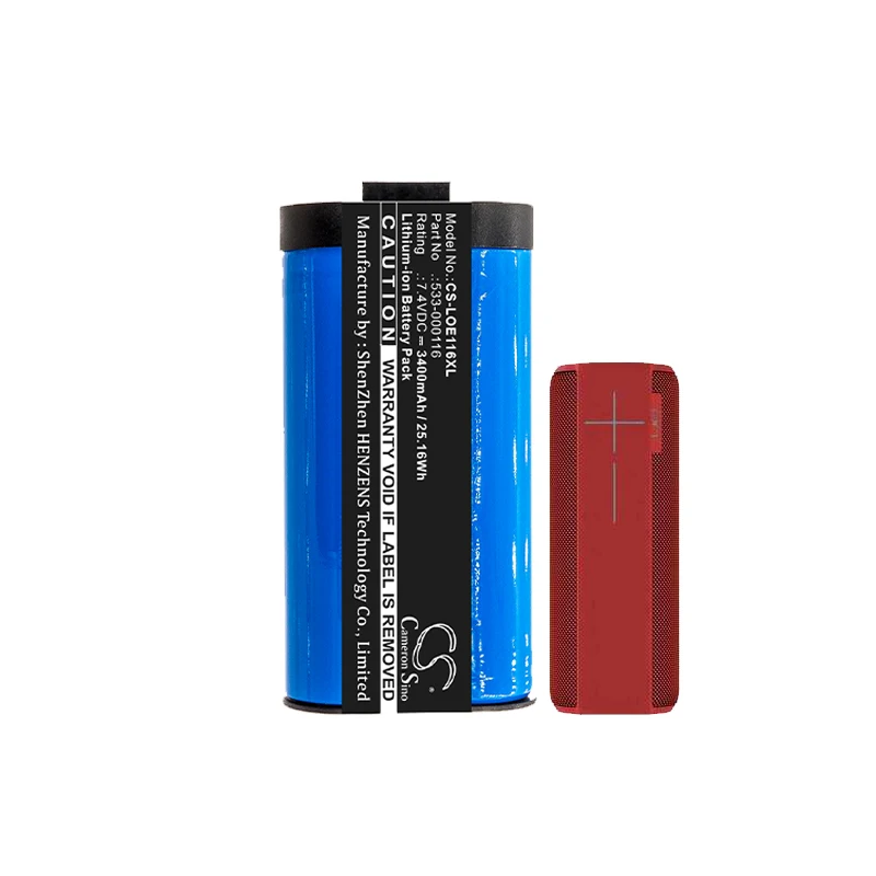 CS Speaker Battery For Logitech UE MegaBoom S-00147 Fits 533-000116 533-000138 CS-LOE116XL 3400mAh/25.16Wh