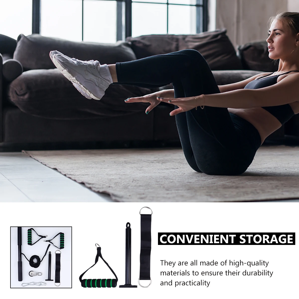 

Fitness Equipment Set Weigh Loading Supply Sports DIY Workout Pulley Kit Cable Machine System