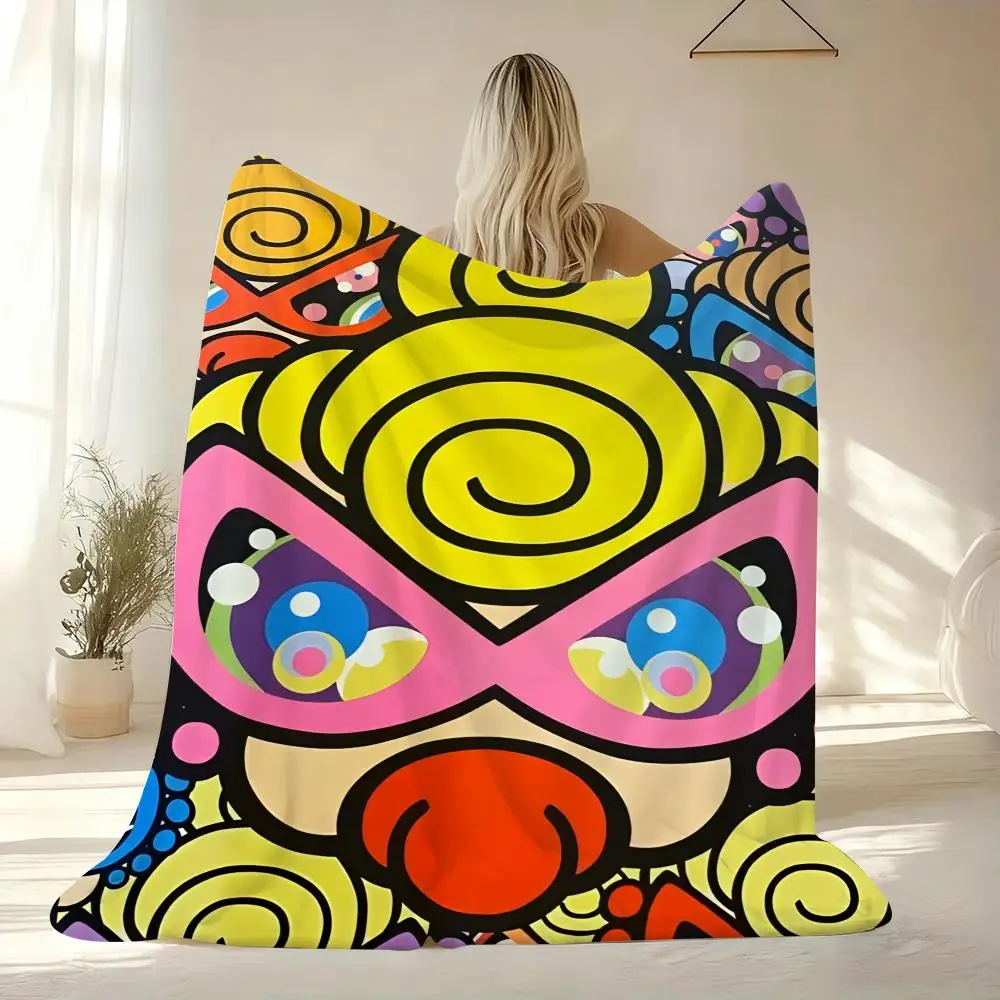 Niedliche H-Hysteric Mini-Überwurf, weiche Flanelldecke, warmes Knie, hautfreundlicher Überwurf für Sofa, Büro, Bett, Reisen, Winter, Übergröße