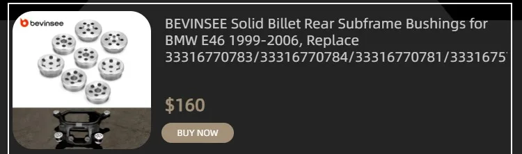 BEVINSEE Aluminium-Differentiallager-Buchsen-Sets für BMW E46 1999-2005 Z4 E85 2003-2008, ersetzt 33176770788/33176751808 – Detail 5