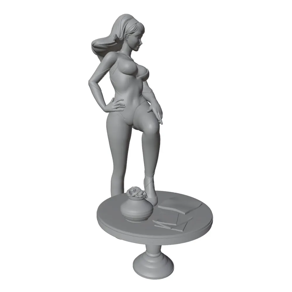 Kit figura resina gris impresa en 3D DIY, sin montar y sin pintar - imagen 3