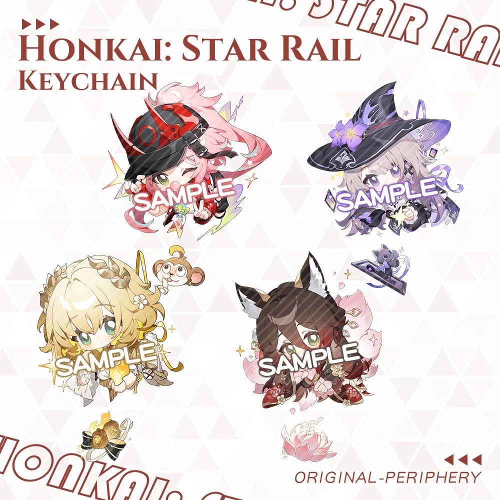 Honkai: Star Rail Game The Herta Aglaea liontin gantungan kunci kartun lucu Anime Keyring ransel perhiasan Cosplay hadiah lencana