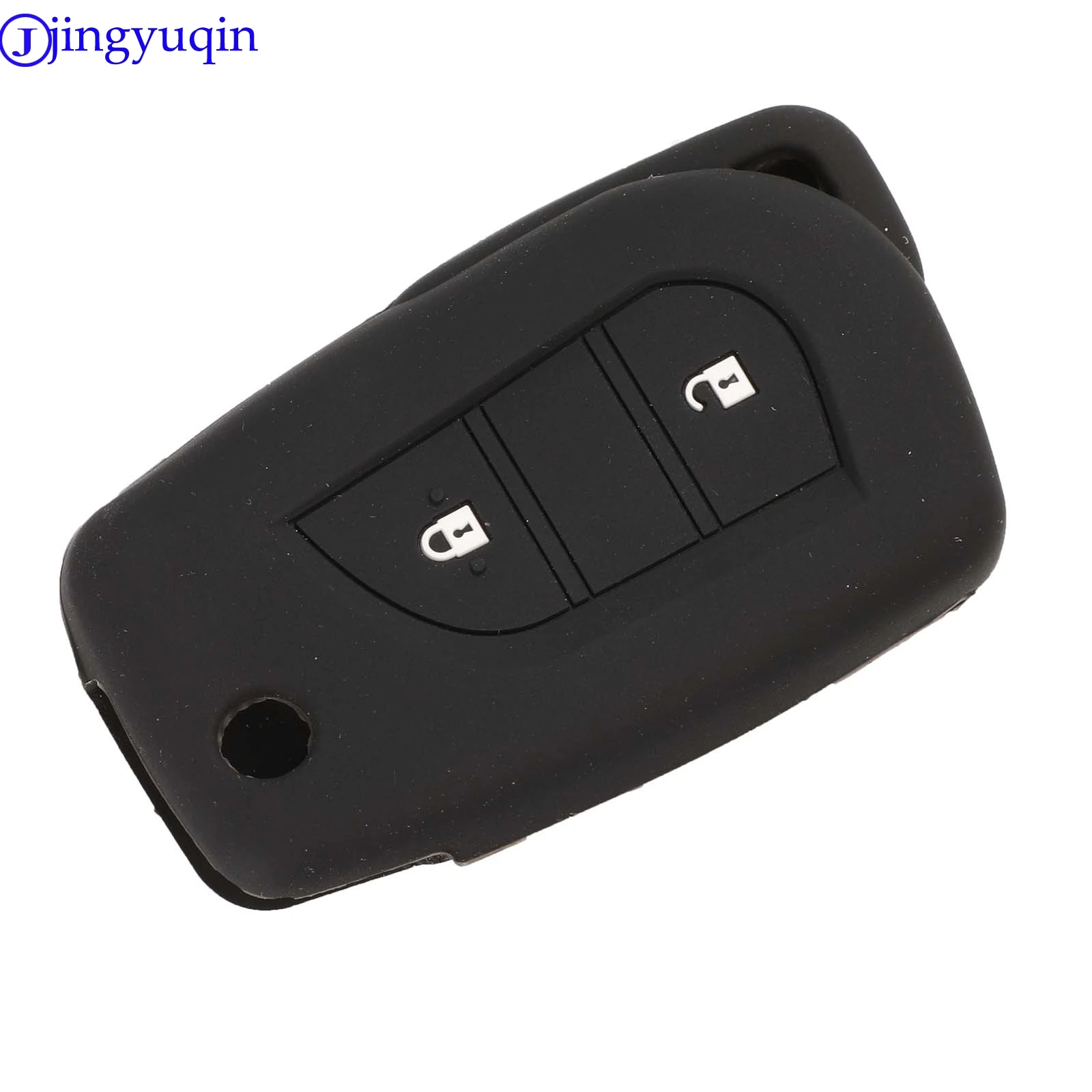 jingyuqin 2B Remote Key Silicone Cover Case For Toyota Yaris Camry Corolla Prado REIZ Crown RAV4 Hilux Folding Flid