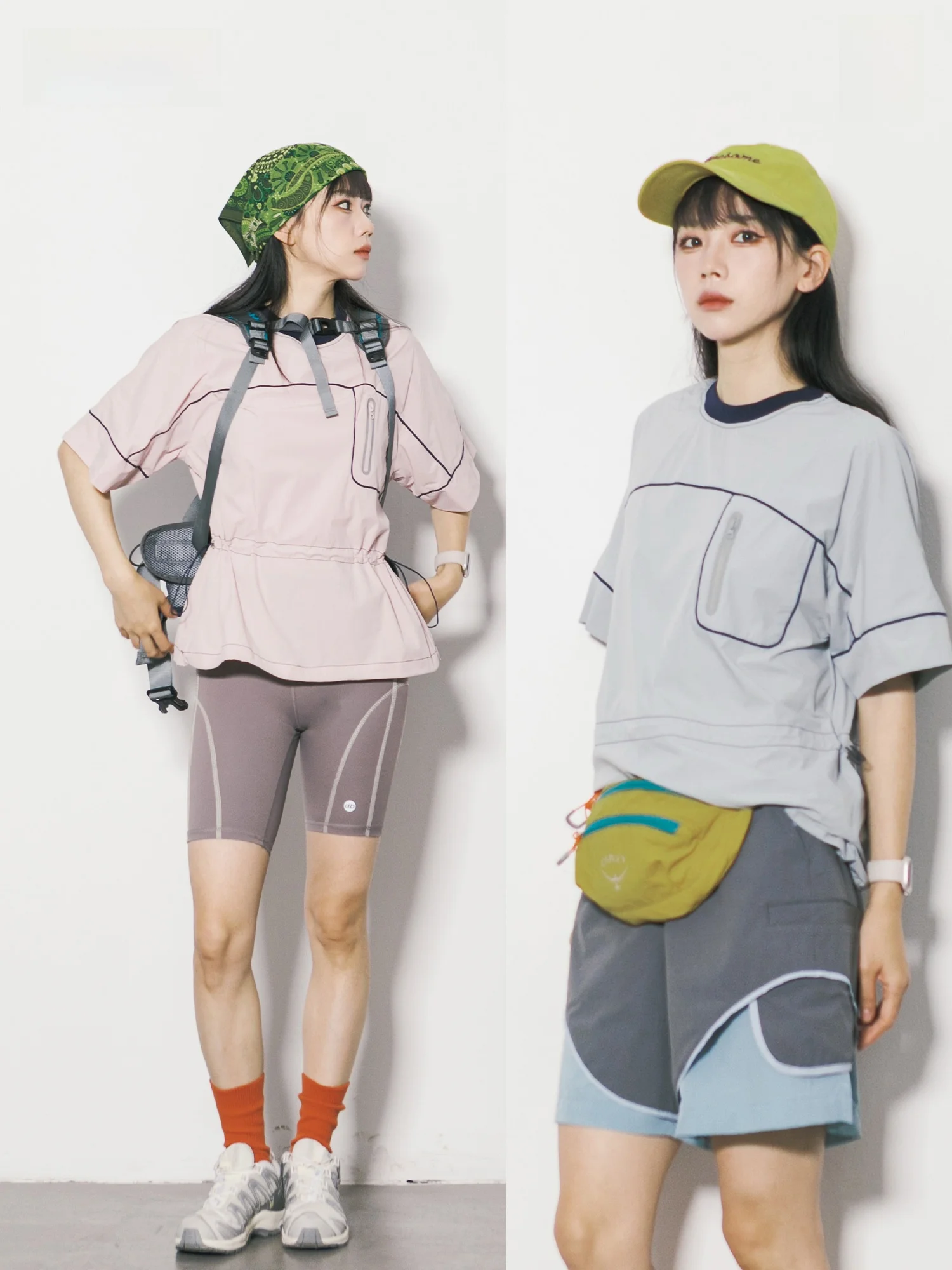 

Outdoor Sporty Women's T-shirt Short Sleeve Loose Fit Waist-Cinching Slimming Lightweight Cool Feeling Quick Dry Reflective